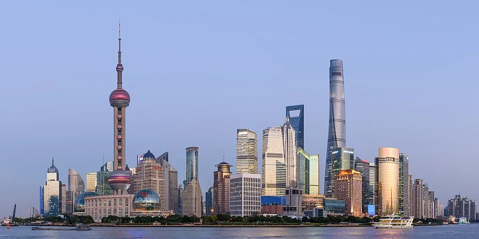 Shanghai’s Pudong skyline across the Huangpu River